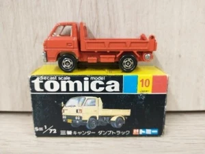Tomica Mitsubishi Canter Dump Truck No.10 Orange With Black Box 1/72 Scale Used - Picture 1 of 6