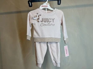 Juicy Couture Kids 2-Piece Bow Shoulder sweater & joggers,Blush Pink,Barbie|12M - Picture 1 of 21