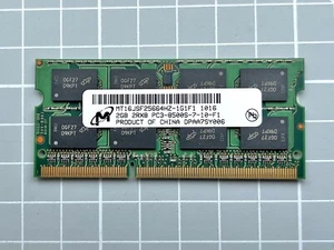 Micron 2GB SO-DIMM RAM - MT16JSF25664HZ-1G1F1 DDR3 PC3-8500S Laptop Memory - Picture 1 of 4