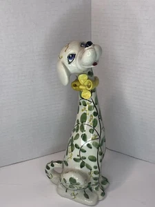 VINTAGE 10 INCH LONG NECK DOG ITALY FIGURINE UNUSUAL GC - Picture 1 of 16