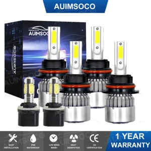 For 1998-2004 Ford Mustang LED Headlight Bulbs Hi/Lo Beam+Fog Light Bulbs 6000K - Foto 1 di 13