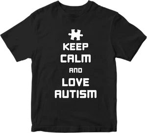 Keep Calm and Love Autism T-shirt Be Kind Raise Together Kids Birthday Gifts - Picture 1 of 14