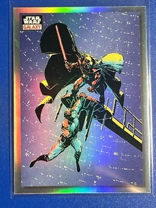 Star Wars Galaxy Chrome 23 Refractor Luke in Peril! Skywalker Darth Vader #1 - Picture 1 of 3