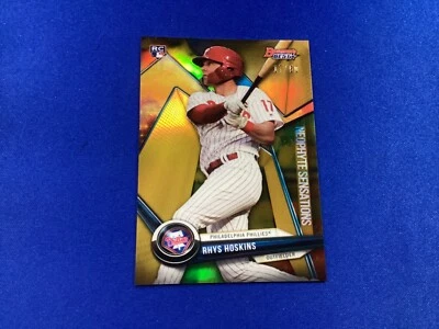 2018 Bowman's Best #NS-RH RHYS HOSKINS Neophyte Sensations Gold RC Uniform17/50 - Image 1 of 3