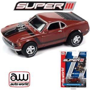 Auto World Super III 1970 Ford Boss Mustang Red Version B HO Scale Slot Car - Picture 1 of 6