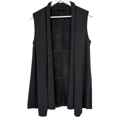 Cárdigan sin mangas Lafayette 148 cuero lana cachemir talla mediana para mujer’s Foto 1 de 4