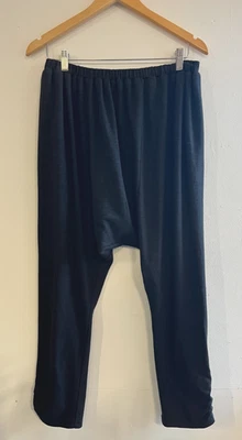 Black Low Crotch Jogging Style Trousers by Plümo Studios - Size Small-Medium - Image 1 of 4