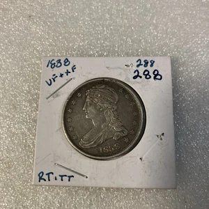 1838 capped bust half dollar reeded edge - Picture 1 of 12