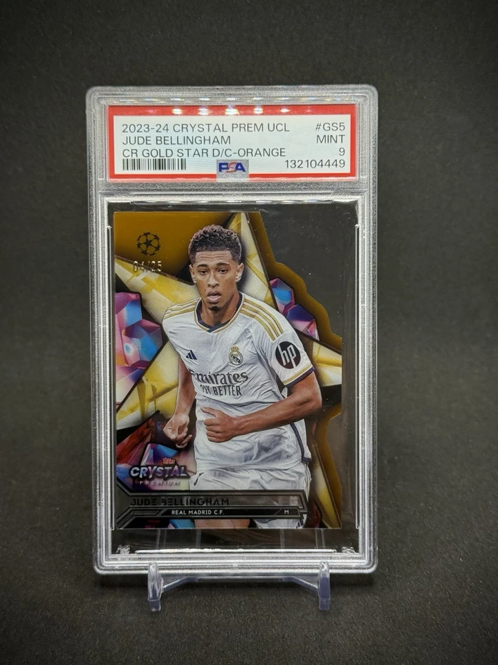 Jude Bellingham 2023 Topps Cristal Premium Naranja Troquelado/25 PSA 9 Como Nuevo Foto 1 de 3