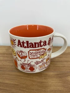 Atlanta Starbucks Been There Series 14oz Coffee Mug Retired Orange Dogwood City - Bild 1 von 9