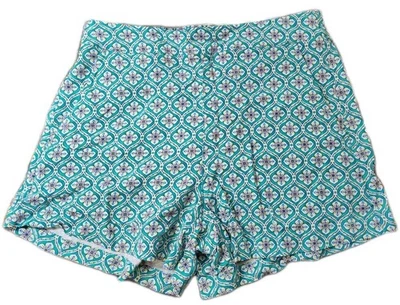 Pantalones Cortos PLAYA Old Azul Marino Talla M Para Mujer Pull On Floral Foto 1 de 4