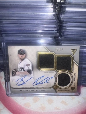 Parche automático Topps Triple Threads 2017 #RPA-BSE Braden Shipley Rookie/75 Foto 1 de 2