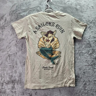 Camiseta Death Coast Supply Hombre Pequeña Beige Algodón A Sailor’s Ruin Mermaid Foto 1 de 4