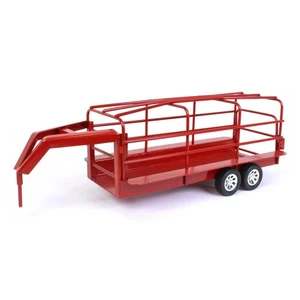 1/16 Little Buster Toys Red Gooseneck Ranch Trailer Cattle Livestock 200841 - Picture 1 of 5