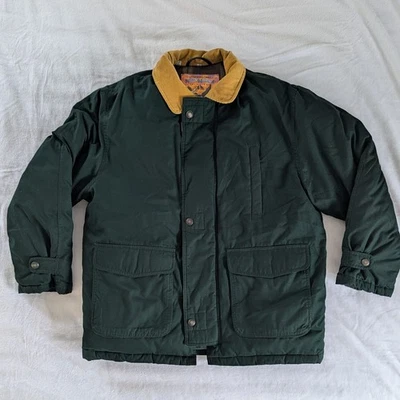 Abrigo de Colección Solo Miembros Club House Acolchado Verde Cuello Pana Para Hombre Talla L Foto 1 de 4