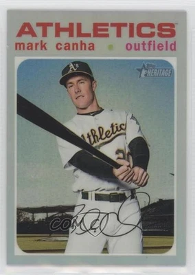 2020 Topps Heritage Chrome Refractor /571 Mark Canha #THC-60 - Image 1 of 2