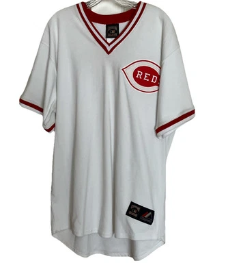 Cincinnati Reds MLB V-Neck Jersey Size L #5 Johnny Bench Majestic Cooperstown - Image 1 of 4