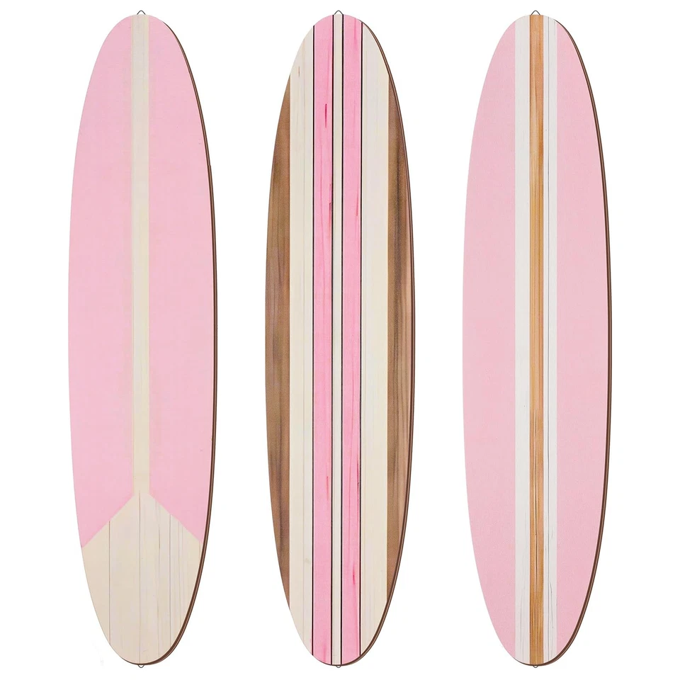 3 Pieces Surfboard Wall Decor 23.6" x 5.4" Preppy Beach Room Decor Aesthetic ... - Imagem 1 de 4