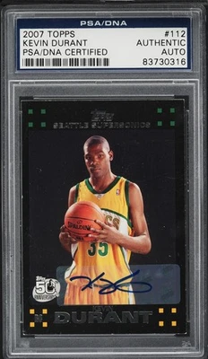 2007 Topps Basketball #112 Kevin Durant ROOKIE RC AUTO PSA/DNA AUTHENTIC - Image 1 of 2