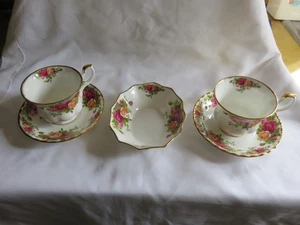 ROYAL ALBERT OLD COUNTRY ROSES 5 PIECE CUP,SAUCER BOWL SET. 1962. NEW WITH TAGS. - Picture 1 of 18
