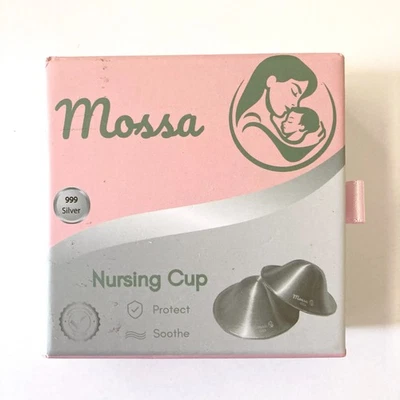 Tazas de enfermería Mossa 999 plateadas para proteger y calmar talla regular ¡NUEVAS EN CAJA! Foto 1 de 4