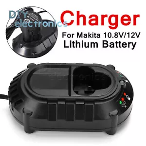 Caricabatterie agli ioni di litio per Makita 10,8 V/12 V litio BL1013 DC10WA DF330D US - Foto 1 di 8