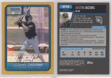 2006 Bowman Draft Chrome Draft Picks Gold Refractor /50 Justin Jacobs #DP40