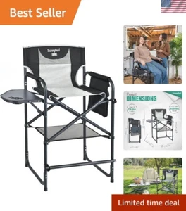 Vielseitiger robuster tragbarer Stuhl mit Beistelltisch - perfekt für Camping & mehr - Bild 1 von 10