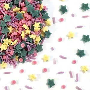 Stargazer Cupcake Topper Pink Purple Sugar Edible Cake Decorating Sprinkles - Picture 1 of 3