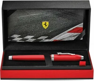 Cross Townsend Fountain Pen Glossy Rosso Corsa Red Lacquer 18k Med Pt New In Box - Picture 1 of 5