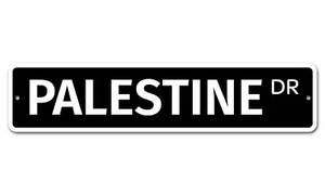 6937 SS Palästina 4" x 18" Neuheit Straßenschild Aluminium - Bild 1 von 2