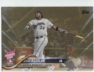 JESUS AGUILAR 2018 Topps Update GOLD Parallel #/2018 - MILWAUKEE BREWERS- #US122 - Picture 1 of 1
