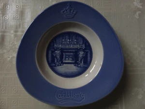 1960's Beautiful Danish Blue and White - Carlsberg Hanging Plate, - Picture 1 of 6