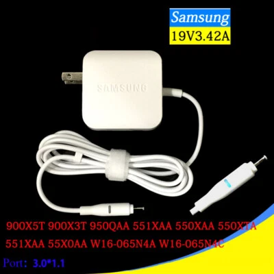 Genuine 19V 3.42A AC Adapter Power Charger For SAMSUNG 950QAA 55X0AA Notebook 5 - Image 1 of 4