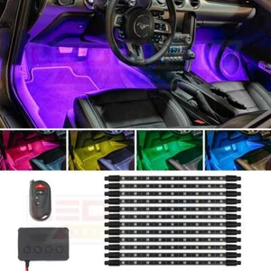 LEDGlow 12pc Million Color Pro LED Interior Footwell Underdash Neon Light Kit - Bild 1 von 6