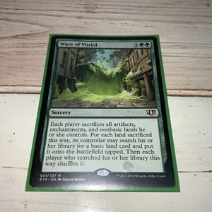 Magic The Gathering WAVE OF VITRIOL, SORCERY + Protective Cover - Picture 1 of 3