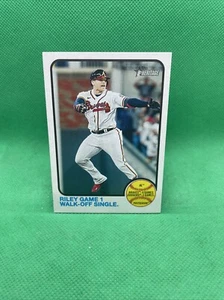 2022 Topps Heritage #205 Austin Riley Atlanta Braves Game 1 World Series - Picture 1 of 2