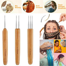 0.5/0.75mm Bamboo Handle Crochet Dreadlock Hook Needle Tool Braiding Hair Making