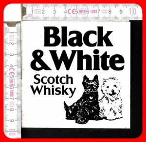 VINTAGE AUFKLEBER STICKER - BLACK & WHITE SCOTCH WHISKY [LG] - Bild 1 von 1