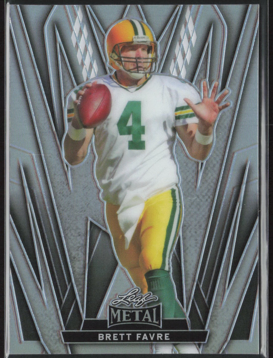 Brett Favre 2024 Leaf Metal #13 Base Silver Prismatic