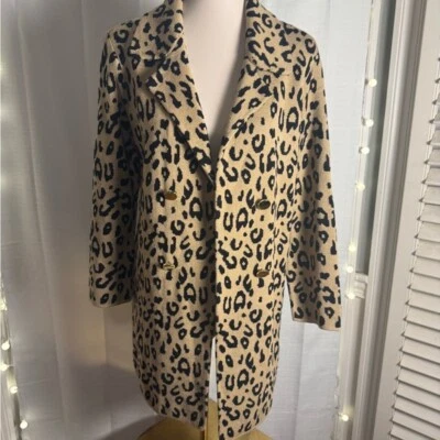 Blazer Kasper tostado y negro clásico estampado de leopardo Foto 1 de 4