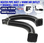 60mm Pipe Air Vent Duct Kit Y Piece Vent w/ Vavle Flap For Webasto Diesel Heater
