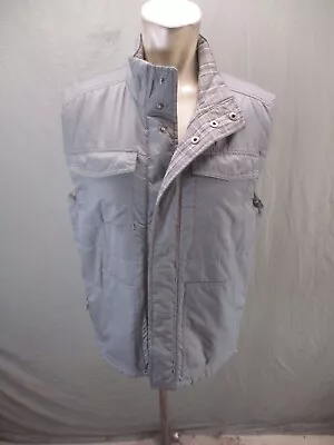 NOVARA Size M Mens Nylon Pocket Stand Collar Snap Up Insulated Cycling Vest 269 - Image 1 of 4