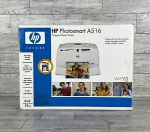 HP Hewlett Packard Photosmart A516 Compact Photo Printer Old Stock New In Box - Picture 1 of 14