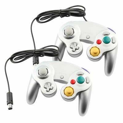 Paquete de 2 mandos de mando NGC con cable para consola Nintendo GameCube GC y Wii U EE. UU. Foto 1 de 4