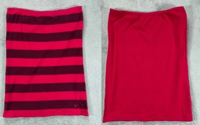 American Eagle Outfitters Womens Red Tube Top Mini Skirt Reversible Convertible - Image 1 of 4