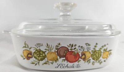 Cazuela Corning Ware, A-1-B Spice Of Life 1 Qt A7C con tapa vintage como nueva Foto 1 de 4