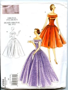 Vintage Vogue Repro 1955 Dress Sewing Pattern - sizes 14-16-18-20 - NEW 2009 - Bild 1 von 2