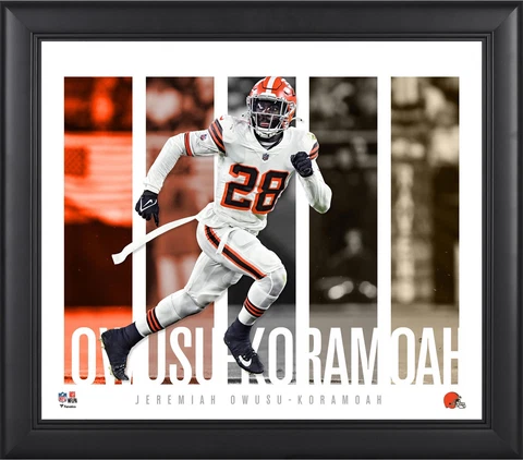 Jeremiah Owusu-Koramoah Cleveland Browns Framed 15x17 Player Panel Collage Cover