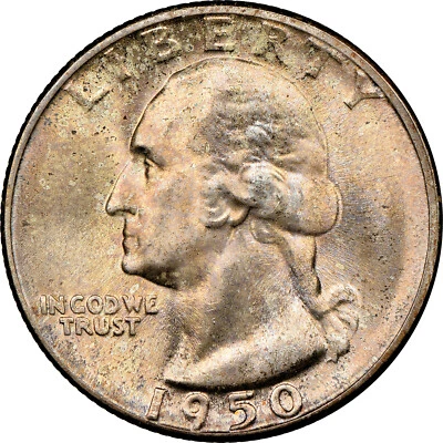 1950-S 25C MS66 NGC CAC RPM FS-501 Variety Repunched Mintmark Photo Vision Rare! - Image 1 of 4